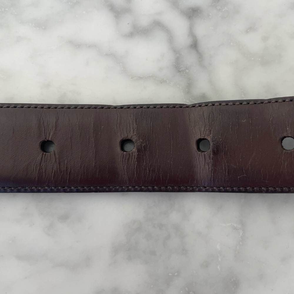 Coach Dark Brown Belt Full Grain Leather size 38 - Picture 6 of 7